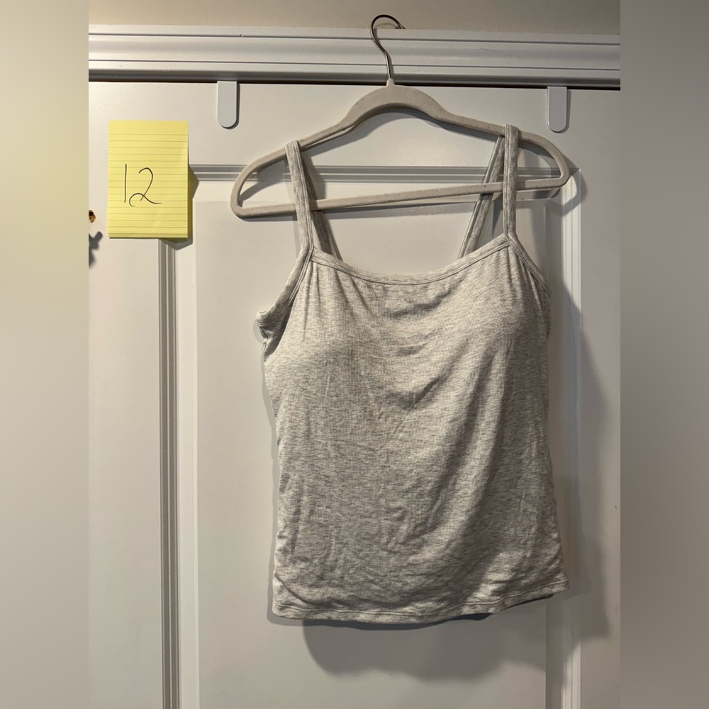 Grey Ridded Tank Top - Picture 1 of 4